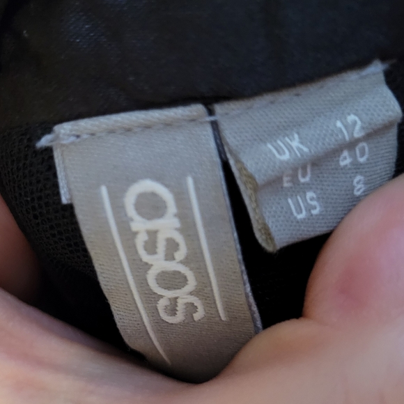 Black Ruffle Chiffon Party Blouse size M US 8 - Picture 5 of 8